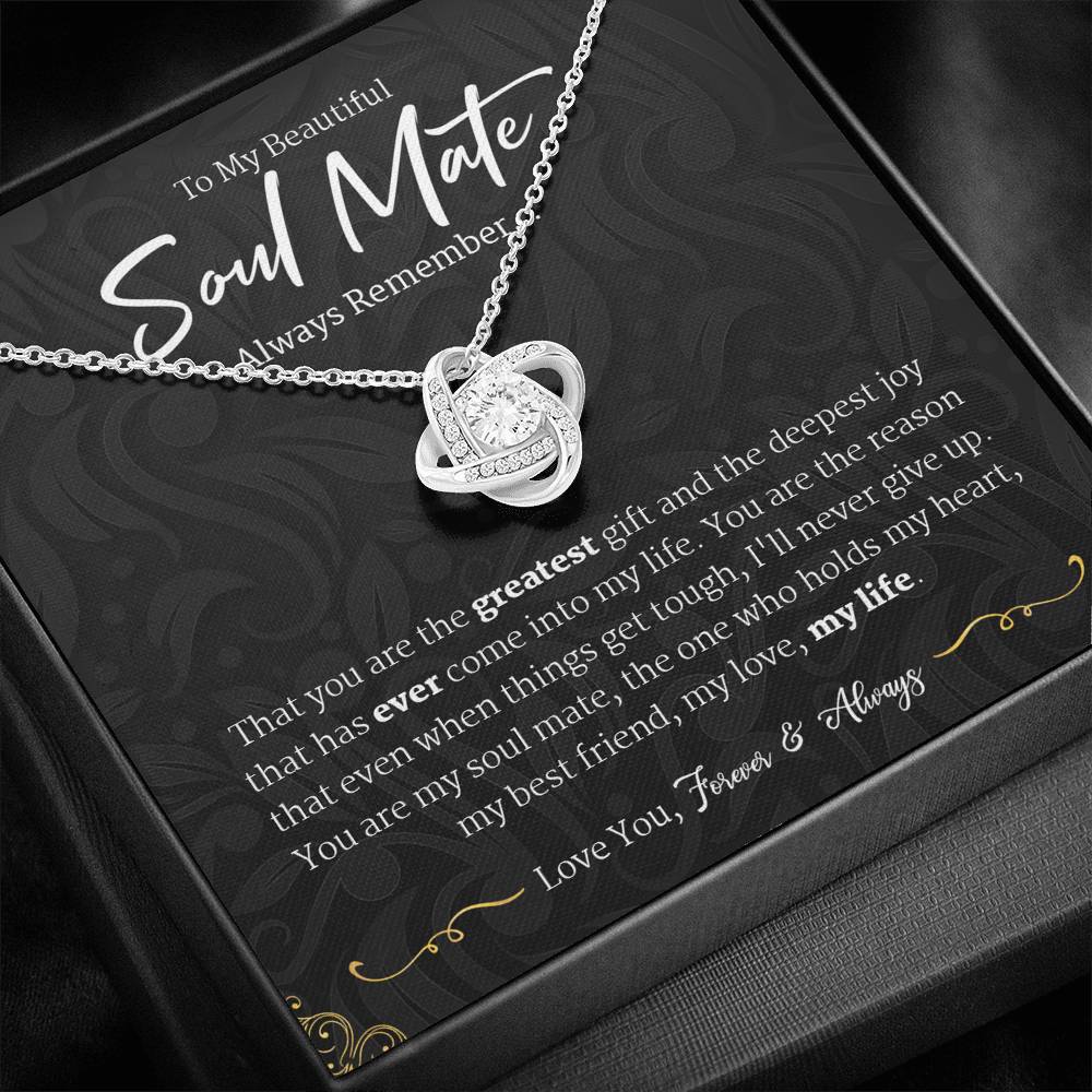 To My Soulmate Necklace, Anniversary Gift For Wife Girlfriend , Gift for Wife Birthday, Gift For Wife, Necklace for Wife, Christmas Gift For Wife
