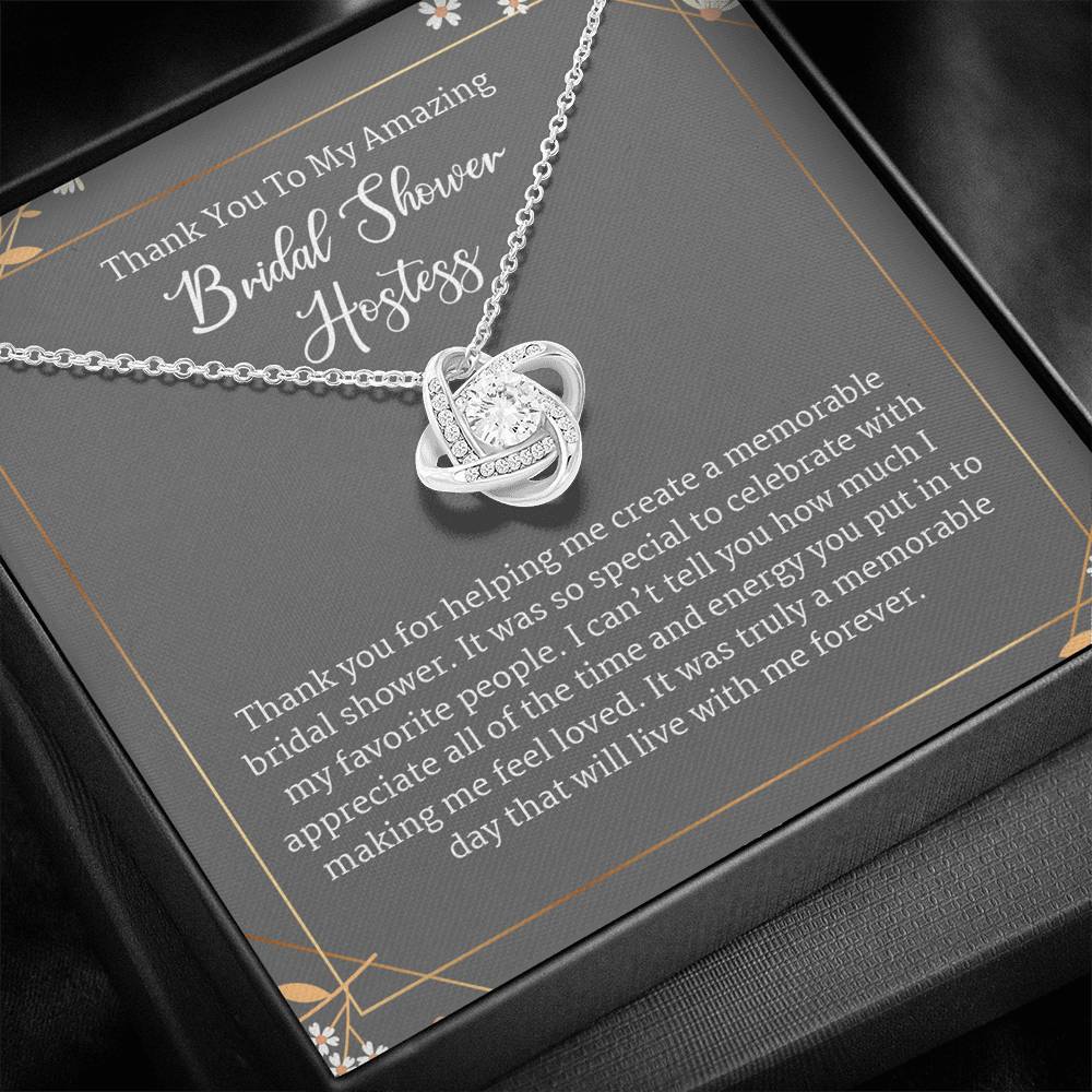 Bridal Shower Hostess Thank You Gift, Personalized Hostess Gift Necklace