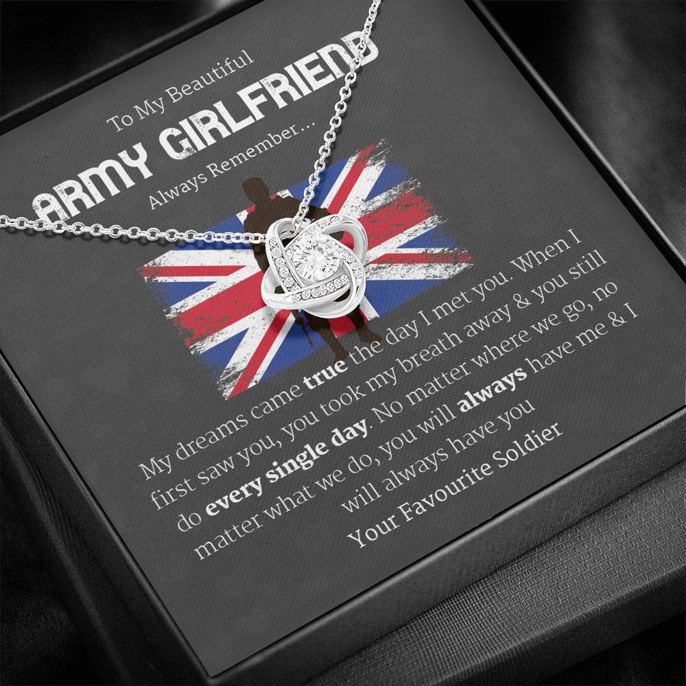 UK Army Girlfriend Necklace: Anniversary Gift for Girlfriend, Girlfriend Gift, Gift for Girlfriend, Necklace for Girlfriend