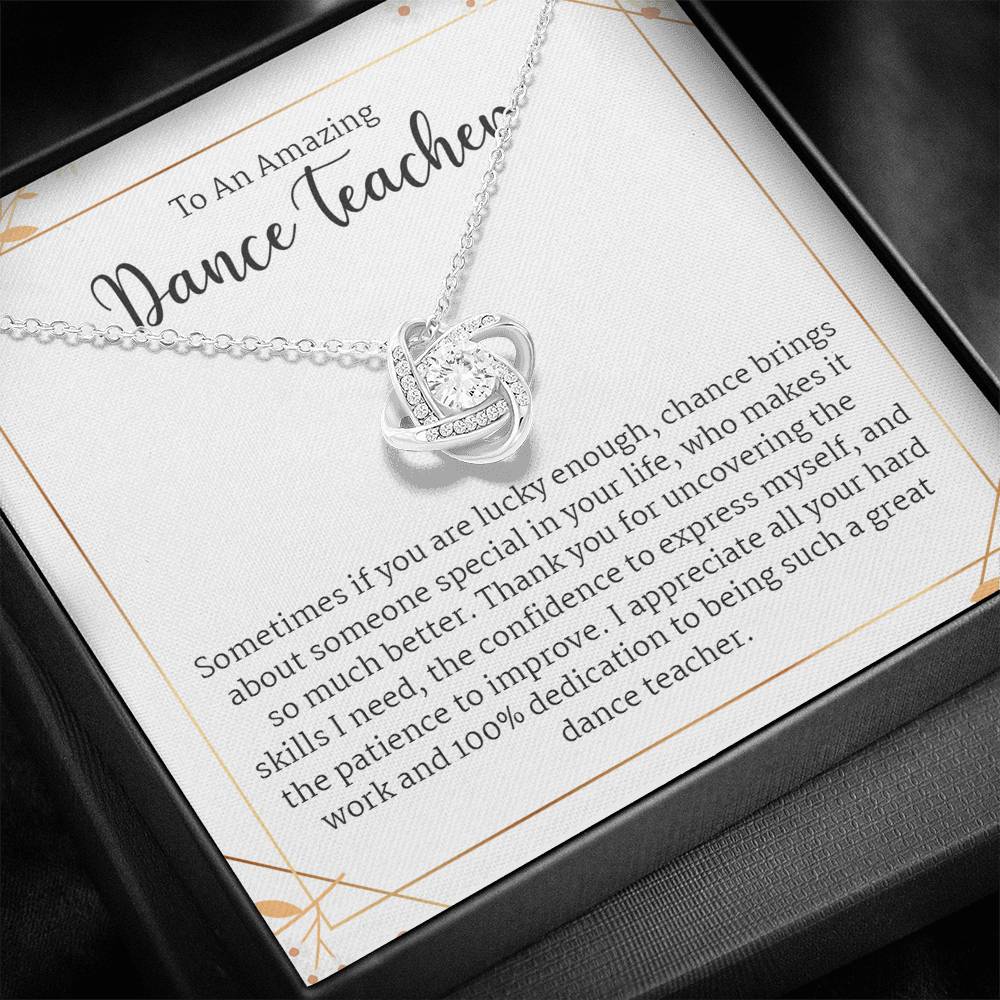 Thank You Necklace For Dance Teacher/Coach Appreciation, Dance Teacher Thank You Jewelry Necklace gift