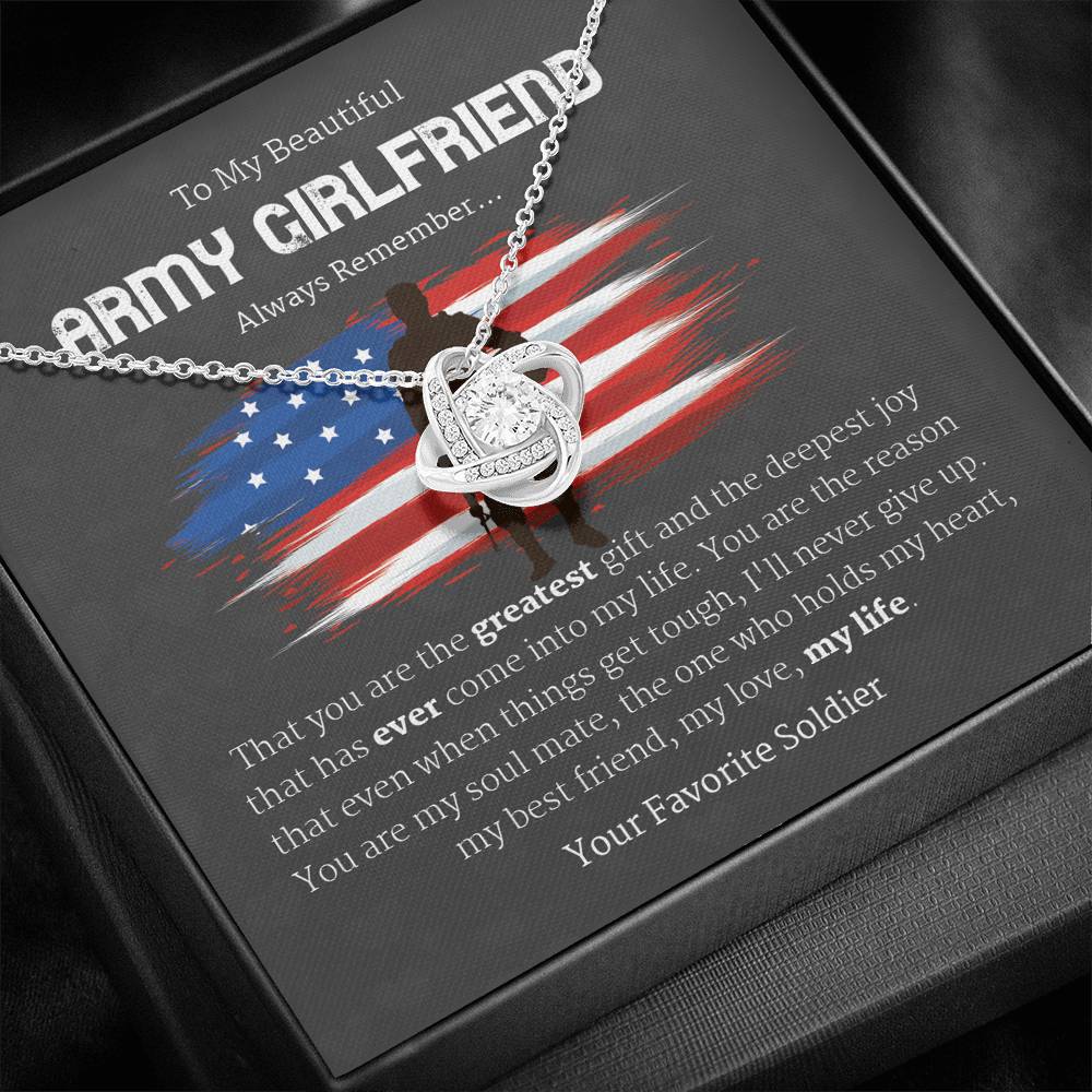 US Army Girlfriend Necklace, Gift for Girlfriend, Anniversary Gift for Girlfriend, Girlfriend Gift, Necklace for Girlfriend