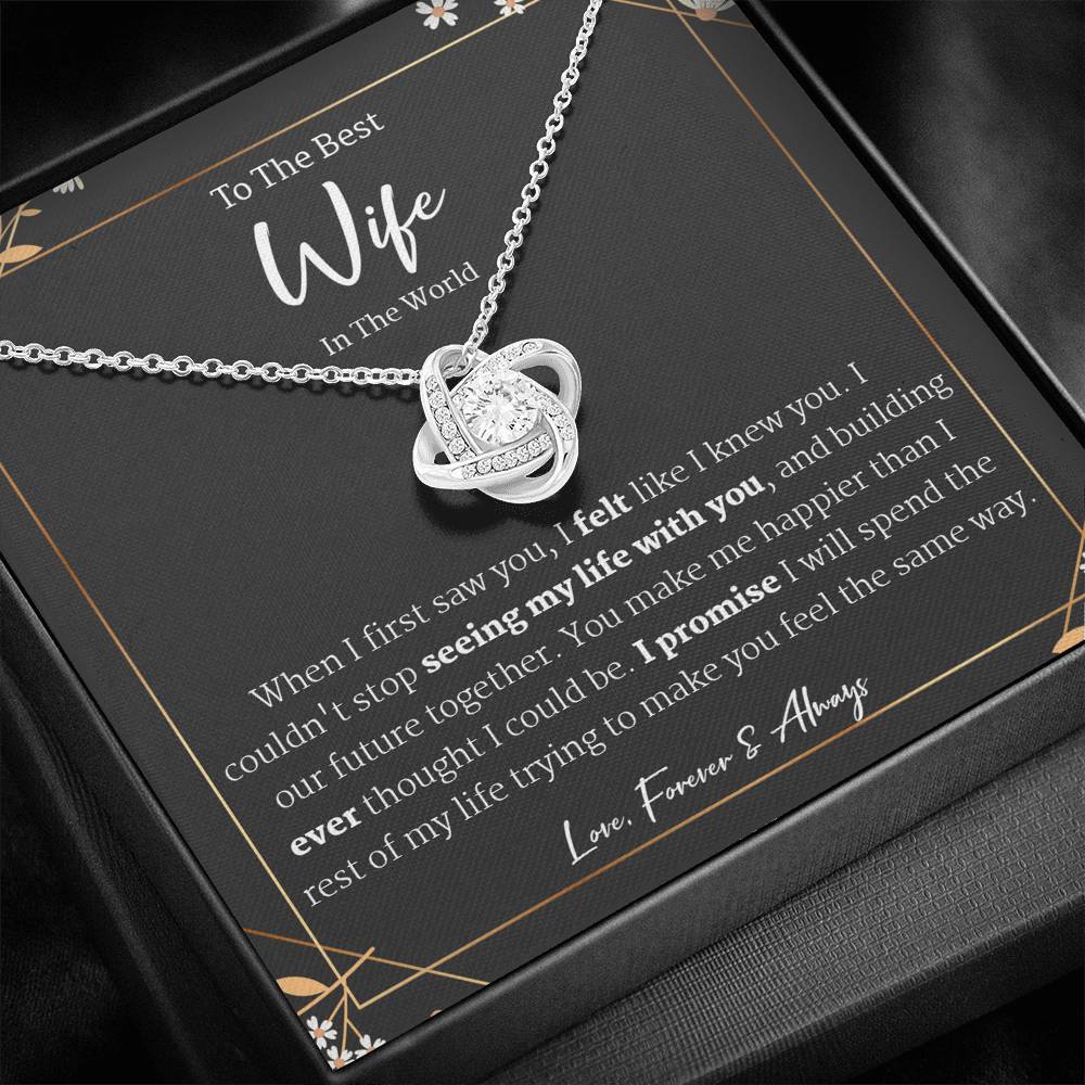 Wife necklace from husband, wife birthday gift, wife necklace gift, wife anniversary gift, to my gorgeous wife