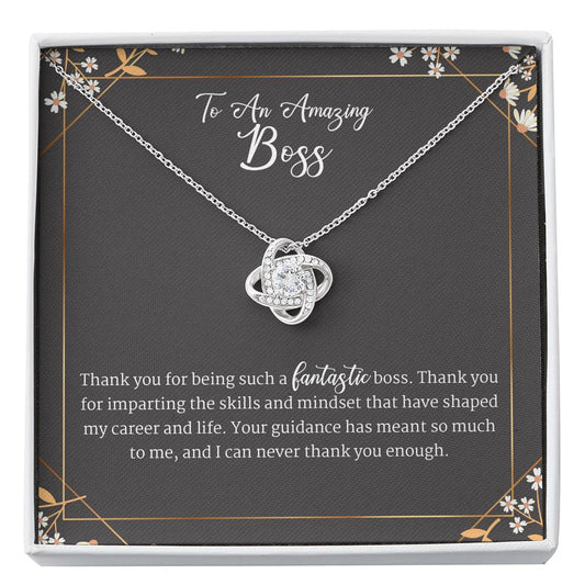 Boss Appreciation Gift, Female Boss Thank You, Boss Lady, Boss Gifts For Women, Love Knot Necklace