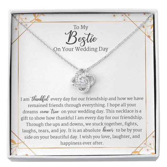 Wedding Gifts for Bride from Best Friend, Wedding Gift for Best Friend Love Knot Necklace