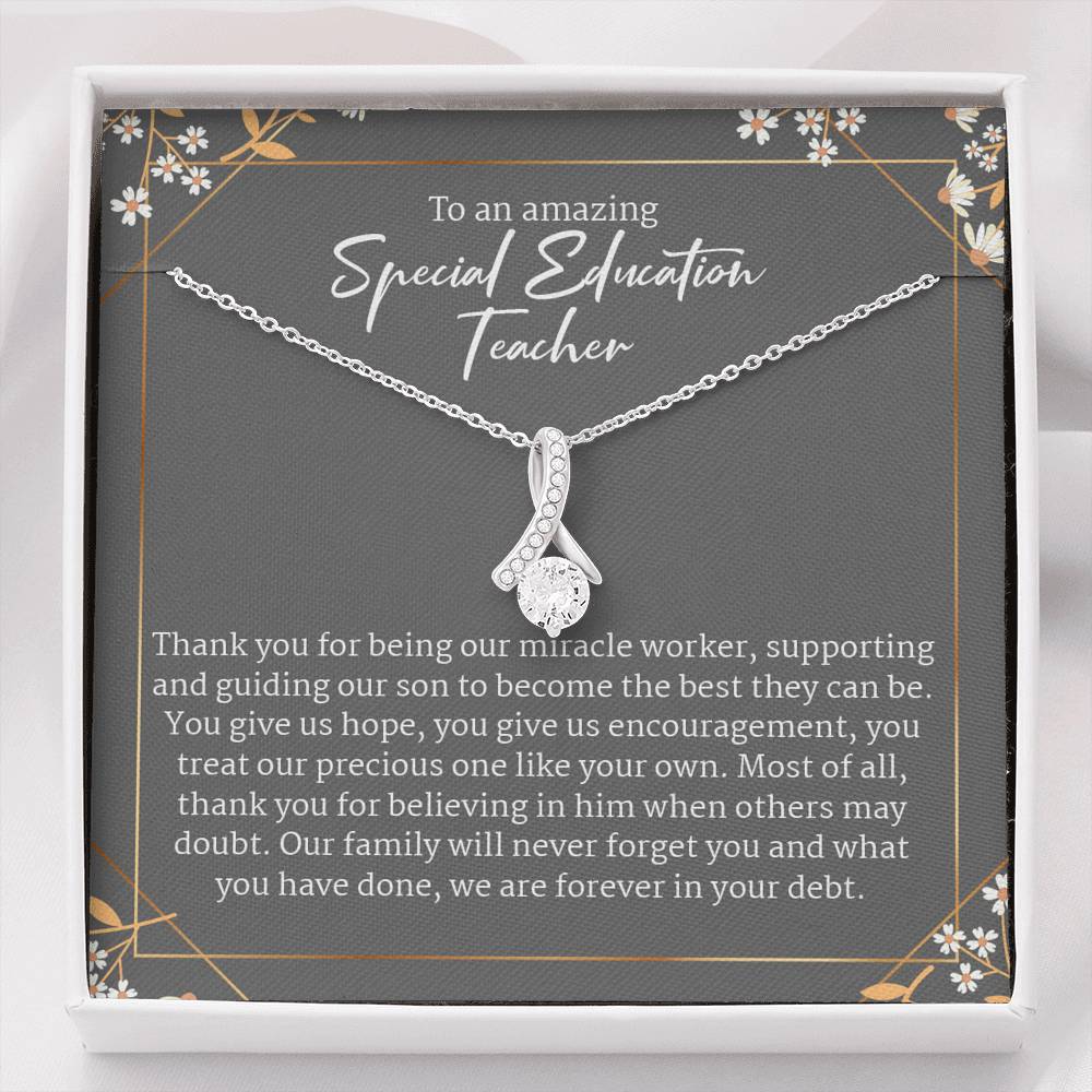 Special Ed Teacher Gift, Autism Teacher Gift, Special Needs Teacher Thank You Gift Necklace