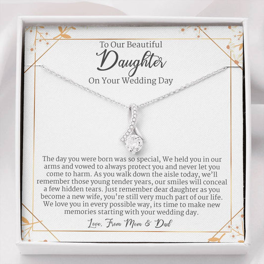 Wedding Gift to Daughter From Mom And Dad, Gift For Daughter On Wedding Day, Alluring Beauty Necklace