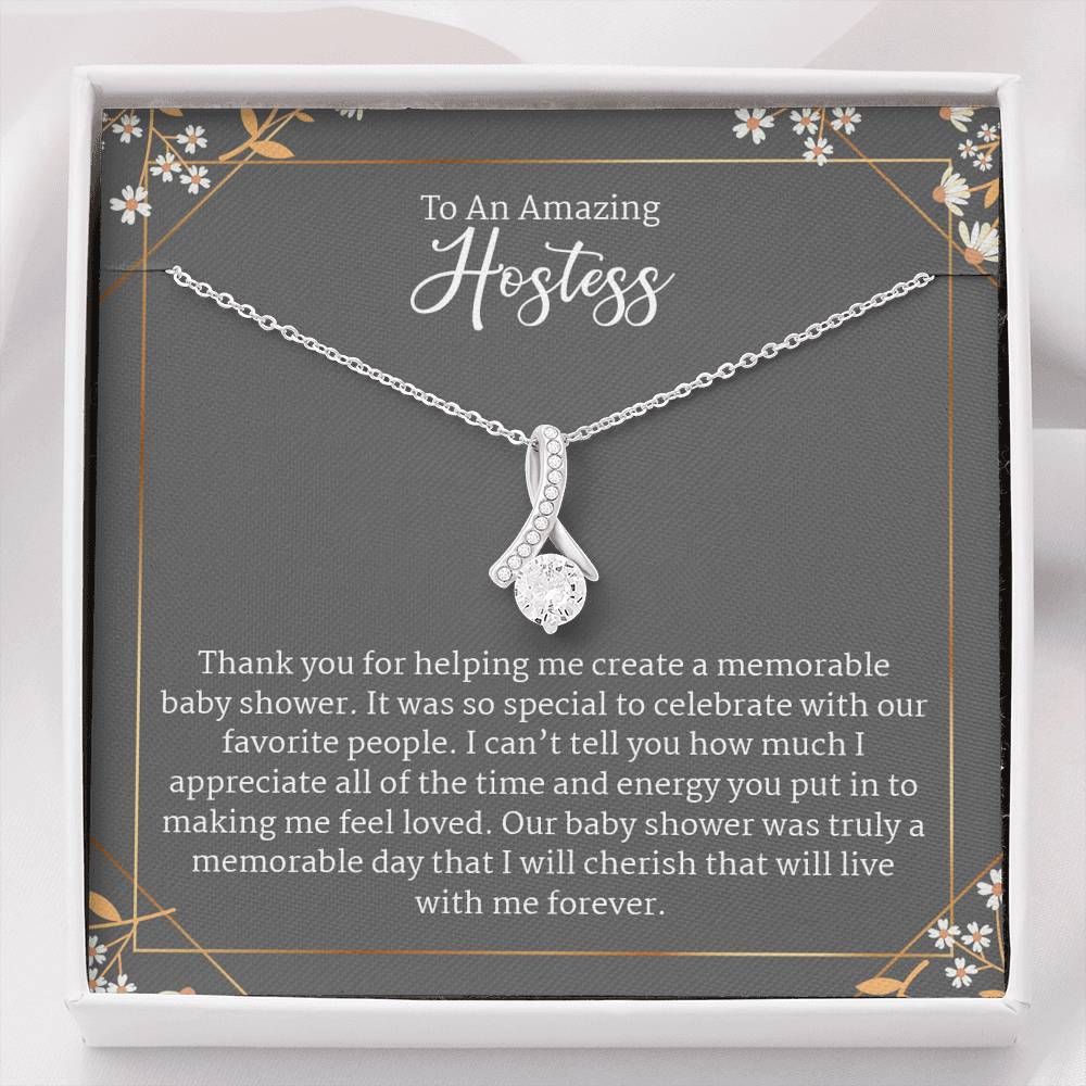 Shower Hostess Gifts, Baby Shower Thank You Gift Necklace