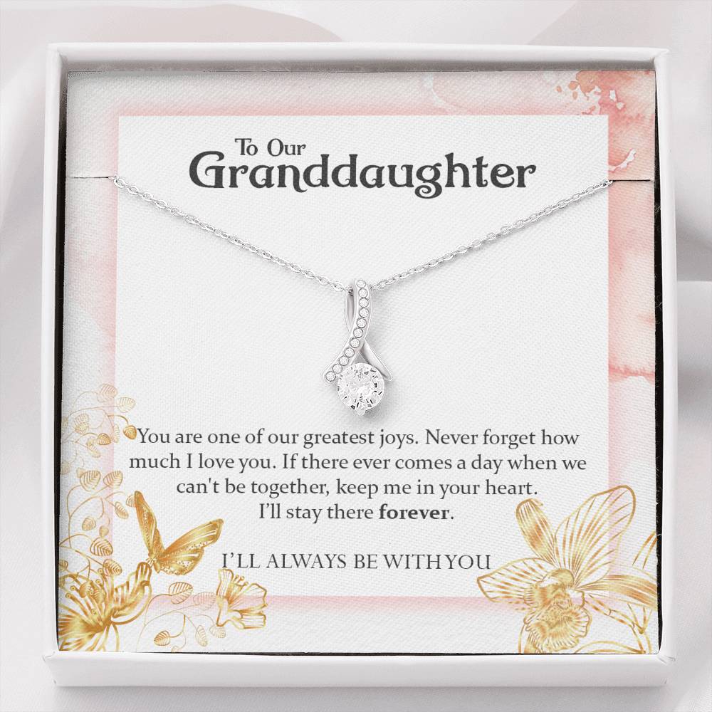 Butterfly & Flowers Granddaughter Necklace Present
