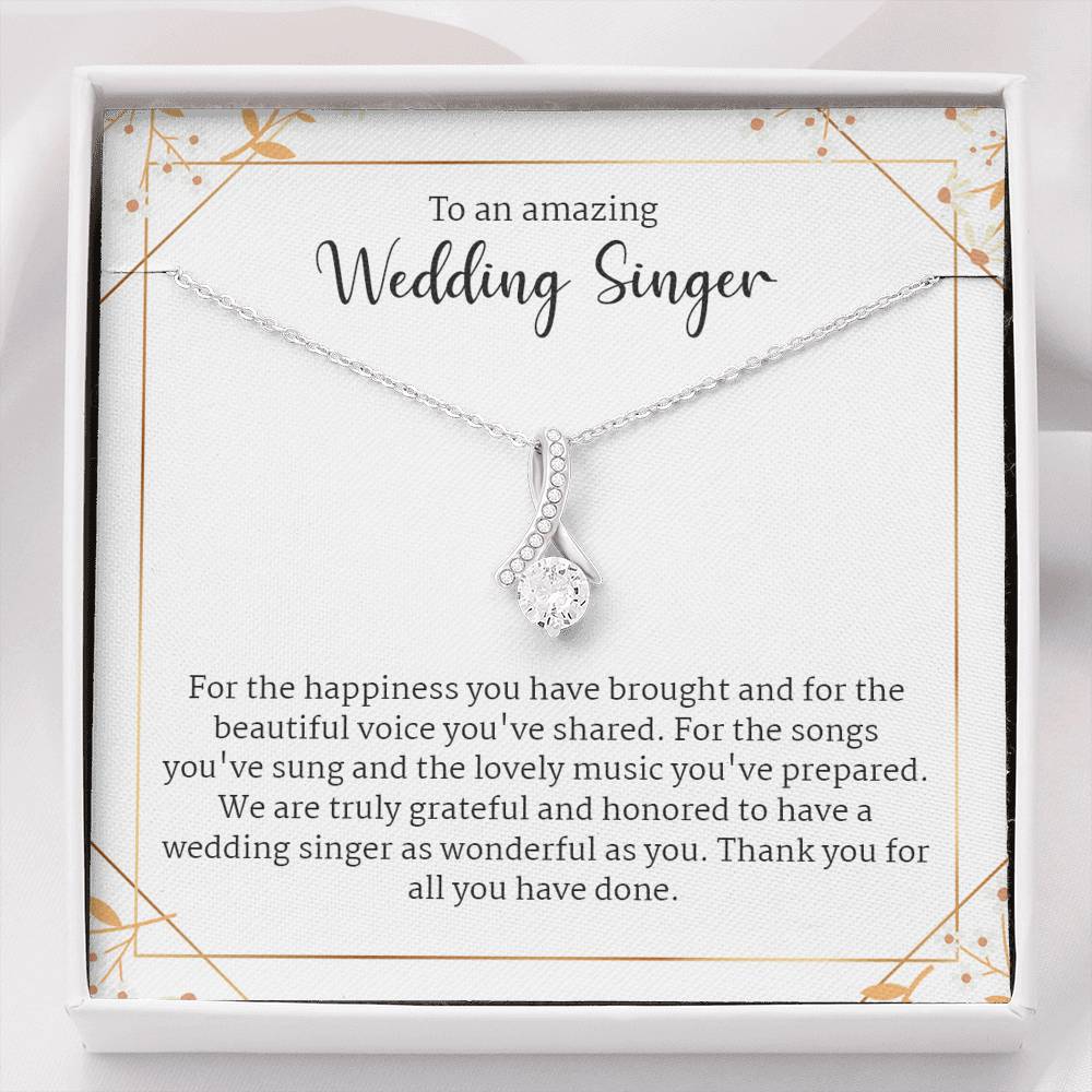 Gift for A Singer In A Wedding, Wedding Singer Gift Necklace