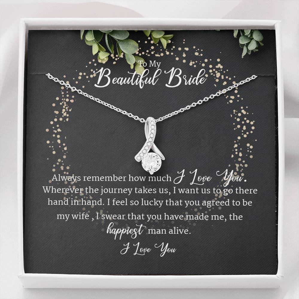 Beautiful Bride From Groom Alluring Beauty Necklace Agreed To Be My Wife