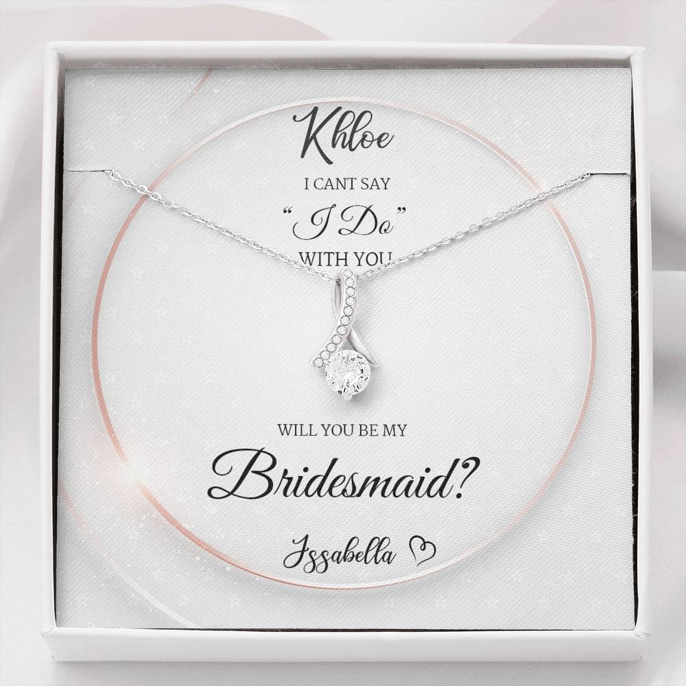 Bridesmaid Proposal, Bridesmaid Necklace, Bridemaid Gift From Bride To Be, Alluring Beauty Necklace