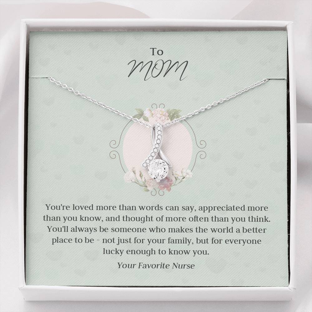 Loved More Than Words Mom Necklace