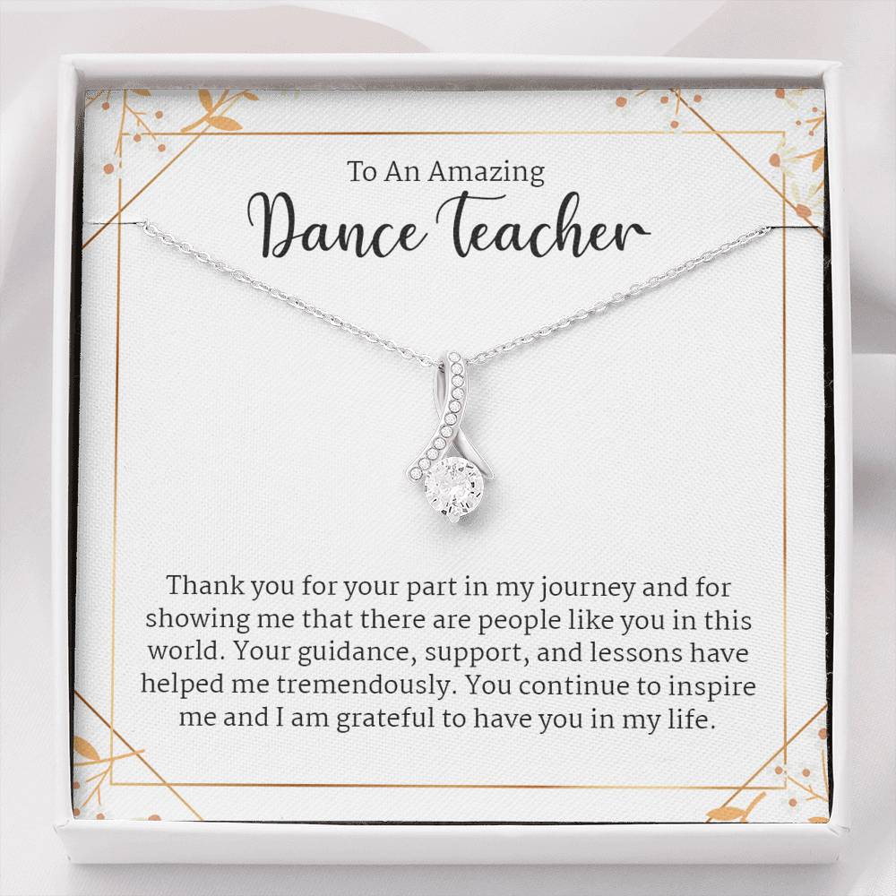 Dance Teacher Appreciation Gift, Dance Teacher Thank You Jewelry Necklace gift