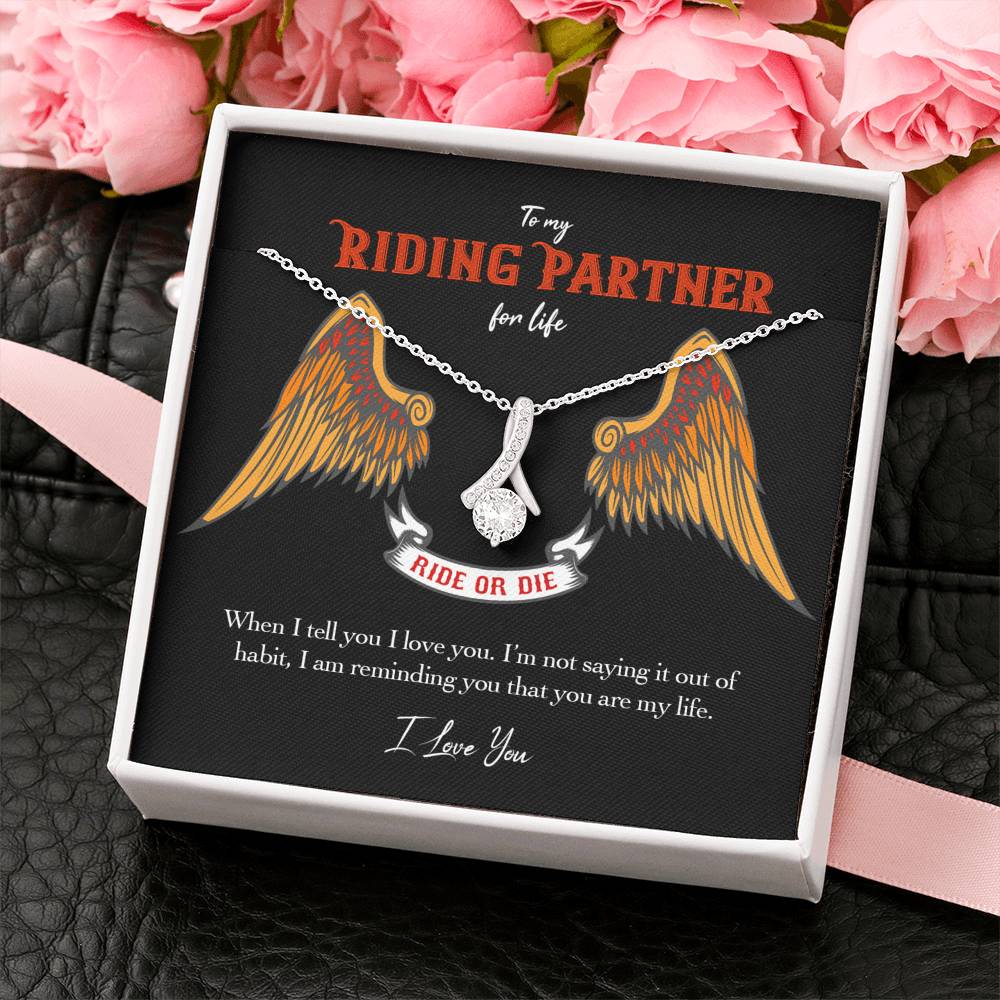 To My Riding Partner for Life - Biker Necklace Jewelry