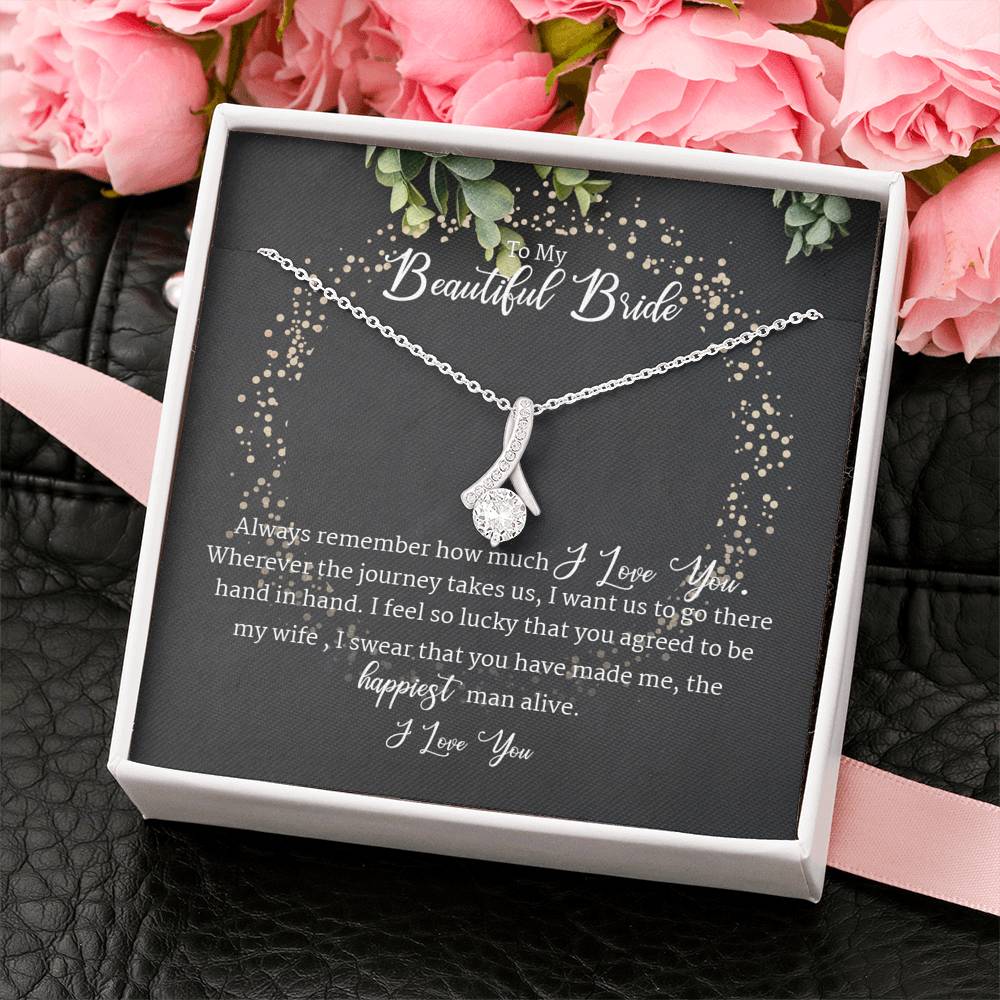 Beautiful Bride From Groom Alluring Beauty Necklace Agreed To Be My Wife