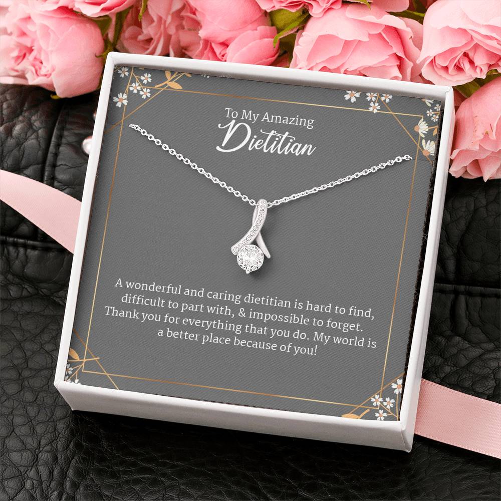 Dietitian Gift, Thank You Nutritionist Gift, Registered Dietitian Necklace Gift For Her