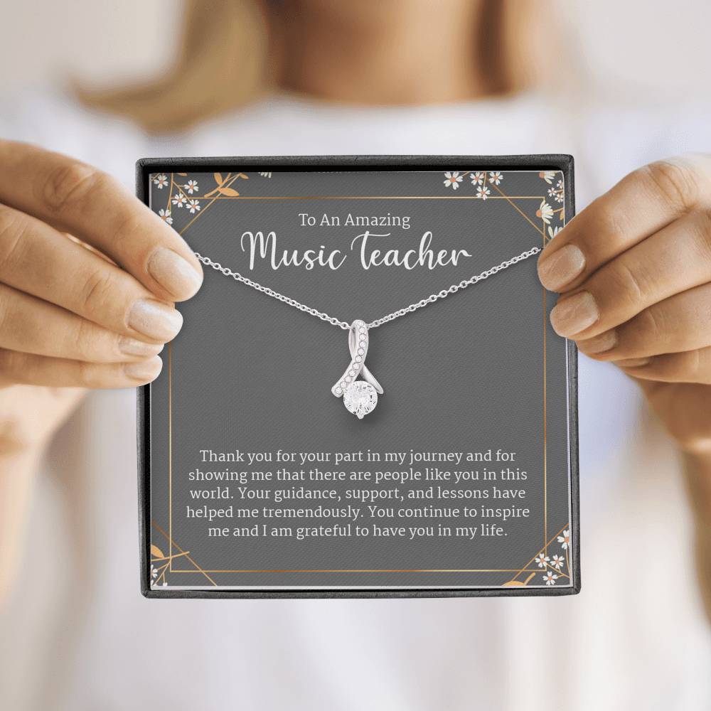 Music Teacher Gift, Thank You Gift For Women Teacher Jewelry Necklace