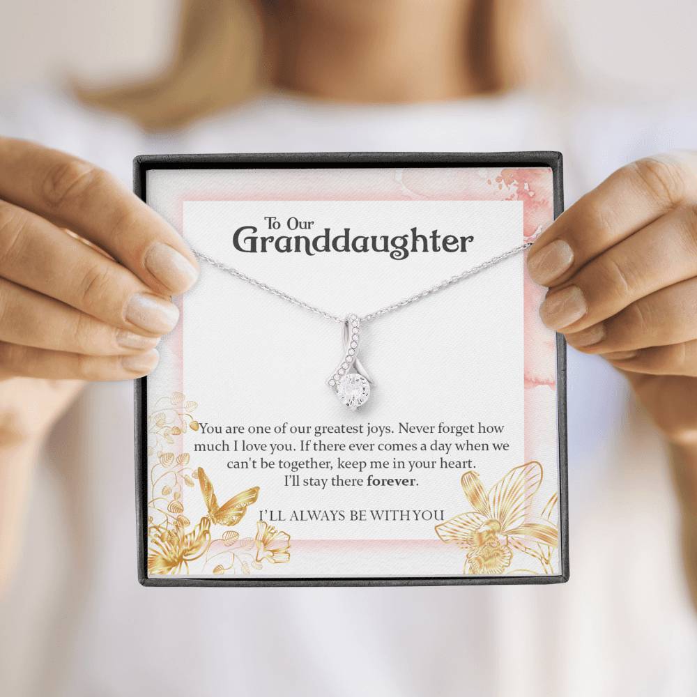 Butterfly & Flowers Granddaughter Necklace Present
