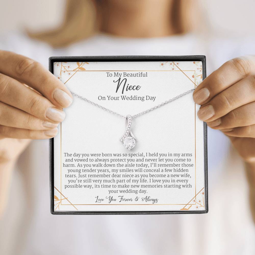 Niece Gifts From Auntie On Wedding ,Niece Wedding Gift From Auntie, Day Love Knot Necklace