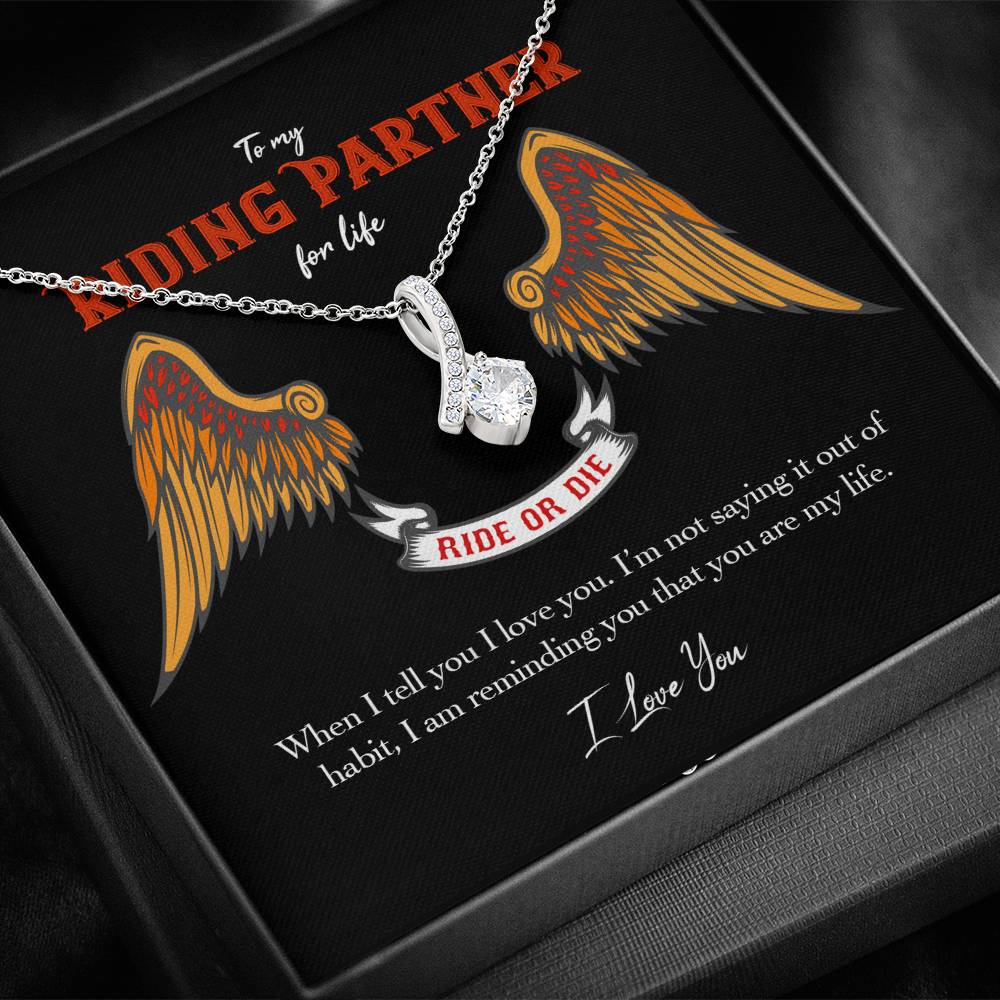 To My Riding Partner for Life - Biker Necklace Jewelry
