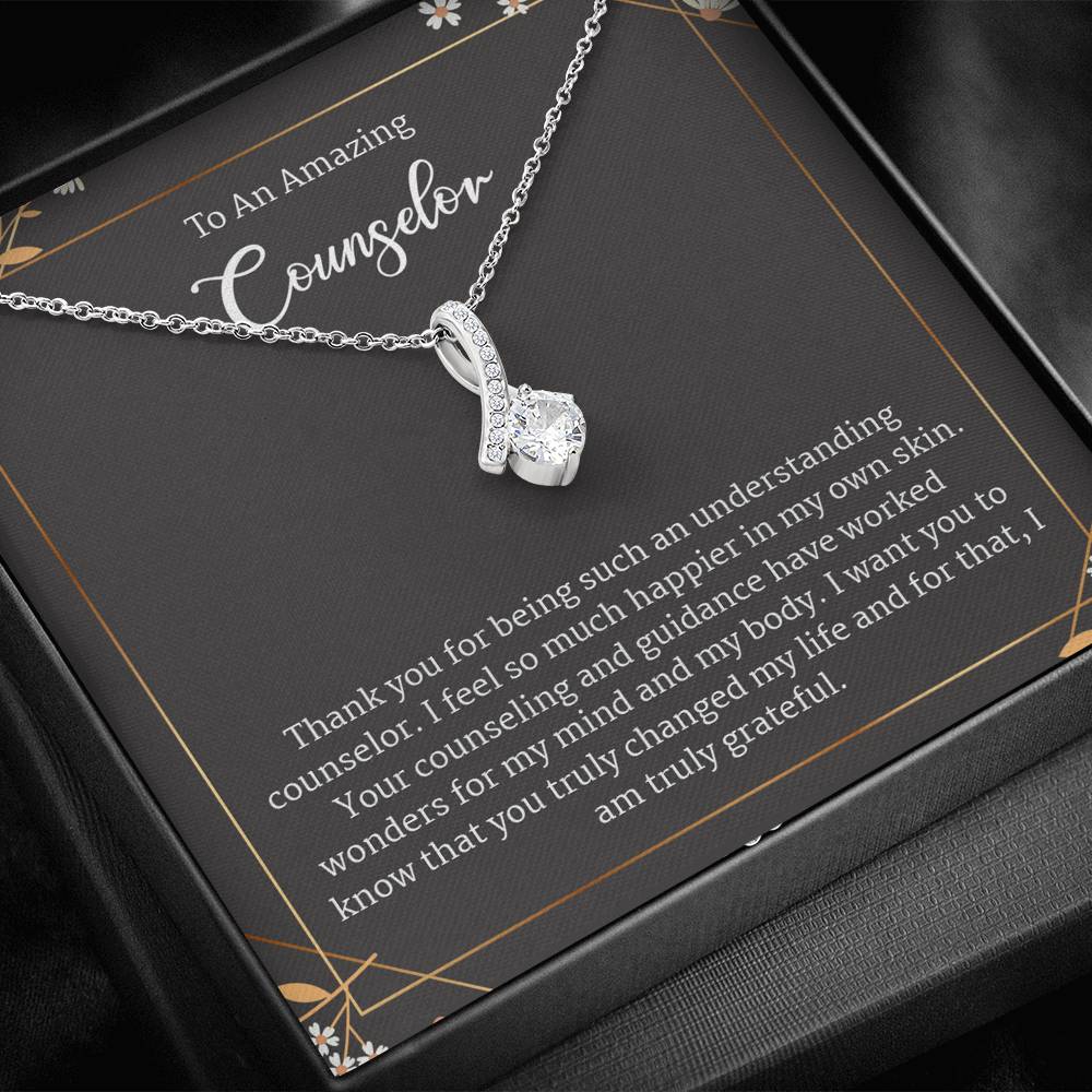 Gift For School Counselor, Appreciation Gift For Clinical Counselor, Jewelry Necklace Gift Set Box