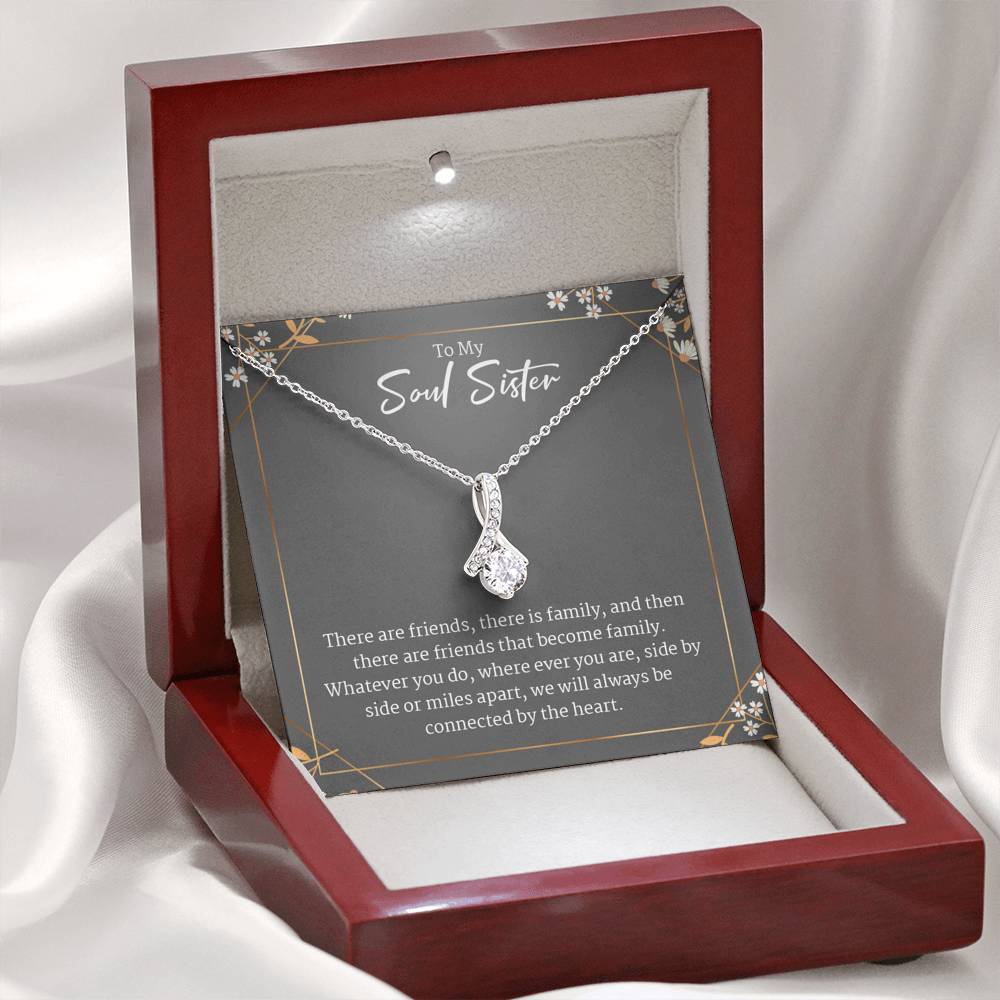 Soul Sisters Necklace, BFF Necklace, Best Friend Gift Jewelry, Long Distance, Quotes, Friends Forever.