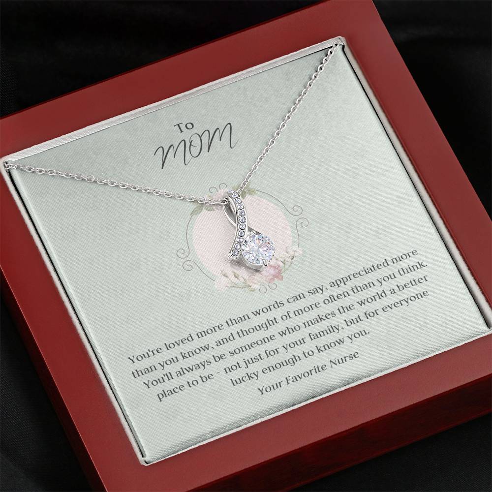 Loved More Than Words Mom Necklace