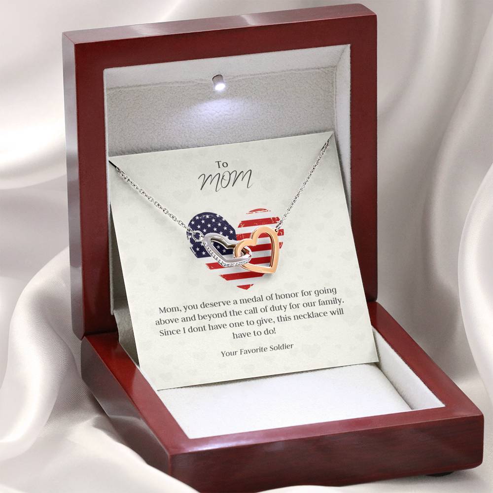 Medal of Honor Mom Heart Necklace