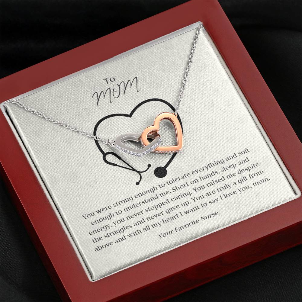 Strong Enough Mom Heart Necklace