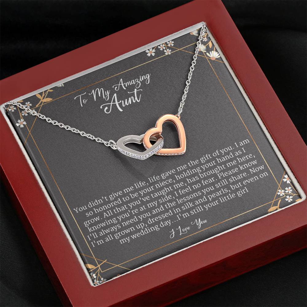 Gifts For My Auntie, Auntie And Niece Gifts, Interlocked Heart Necklace