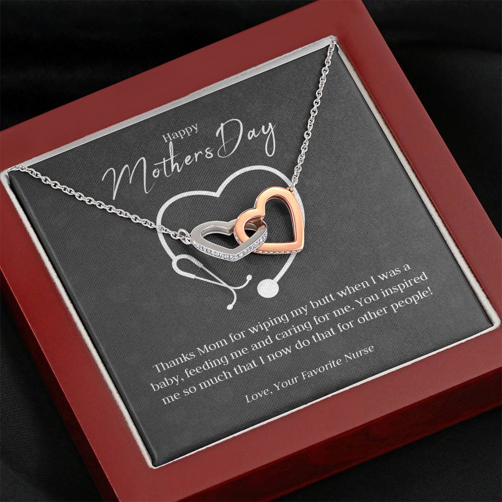 Wiping Butt Mom Heart Necklace