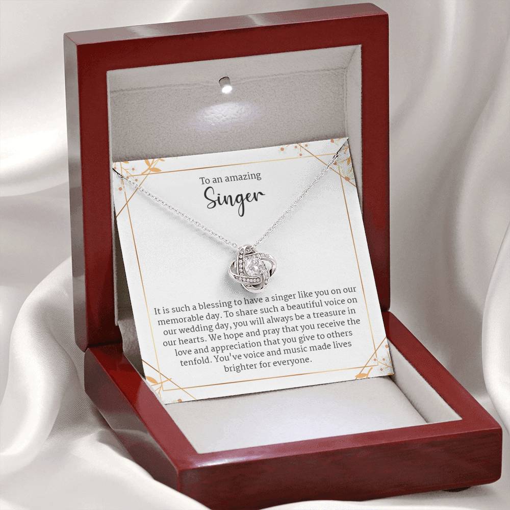 Gift For Wedding Singer, Singer Gift, Thank You Gift For Wedding Singer Necklace