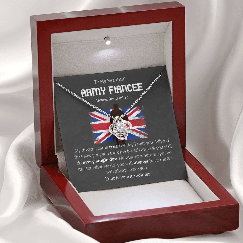 To My UK Army Fiancee Necklace, Bride to be Gift, Romantic Fiancee Jewelry, Necklace for Fiancee, Engagement Gift For Her, Future Wife Birthday Gift
