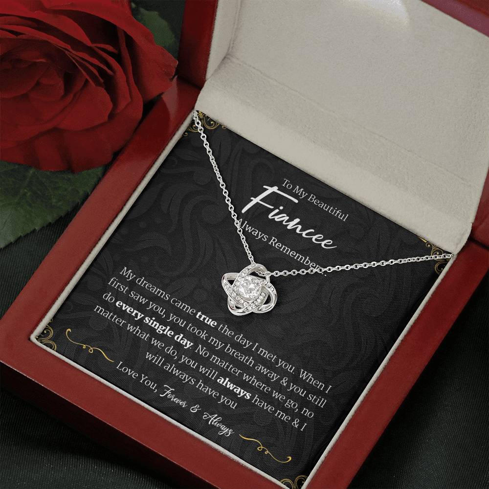 To My Fiancee Necklace, Bride to be Gift, Romantic Fiancee Jewelry, Necklace for Fiancee, Engagement Gift For Her, Future Wife Birthday Gift