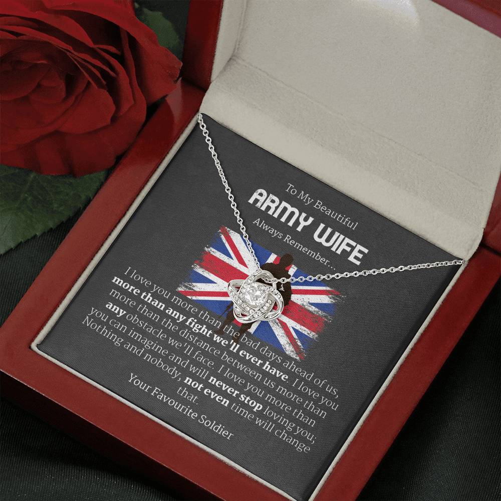 To My UK Army Wife Anniversary Gift For Wife, Gift for Wife Birthday, Gift For Wife, Necklace for Wife, Christmas Gift For Wife