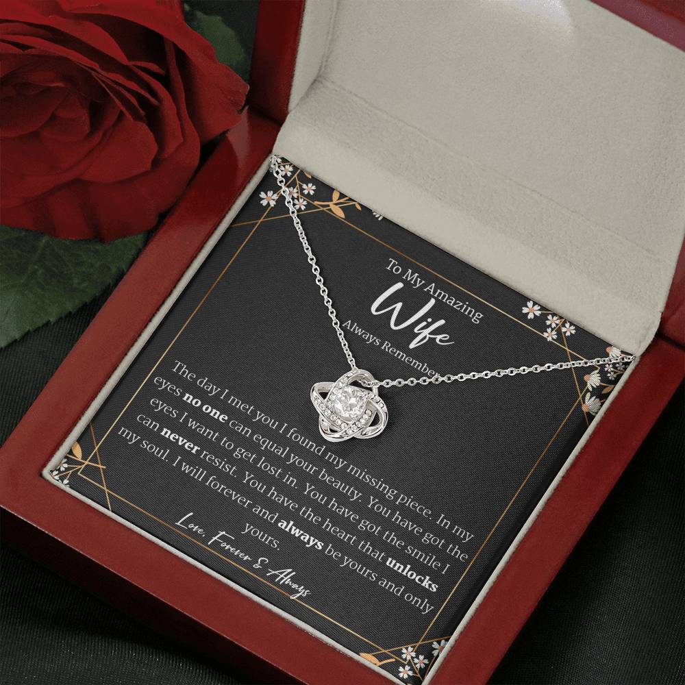 Wife necklace, wife birthday gift, anniversary gift for wife, necklace for wife, to my beautiful wife gift necklace