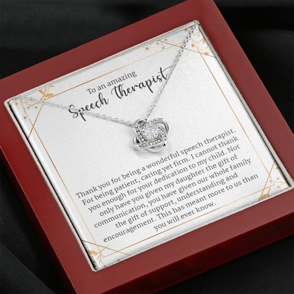 Speech Language Pathologist Gift, SLP Speech Therapist Gift, Sign Language Gift Necklace