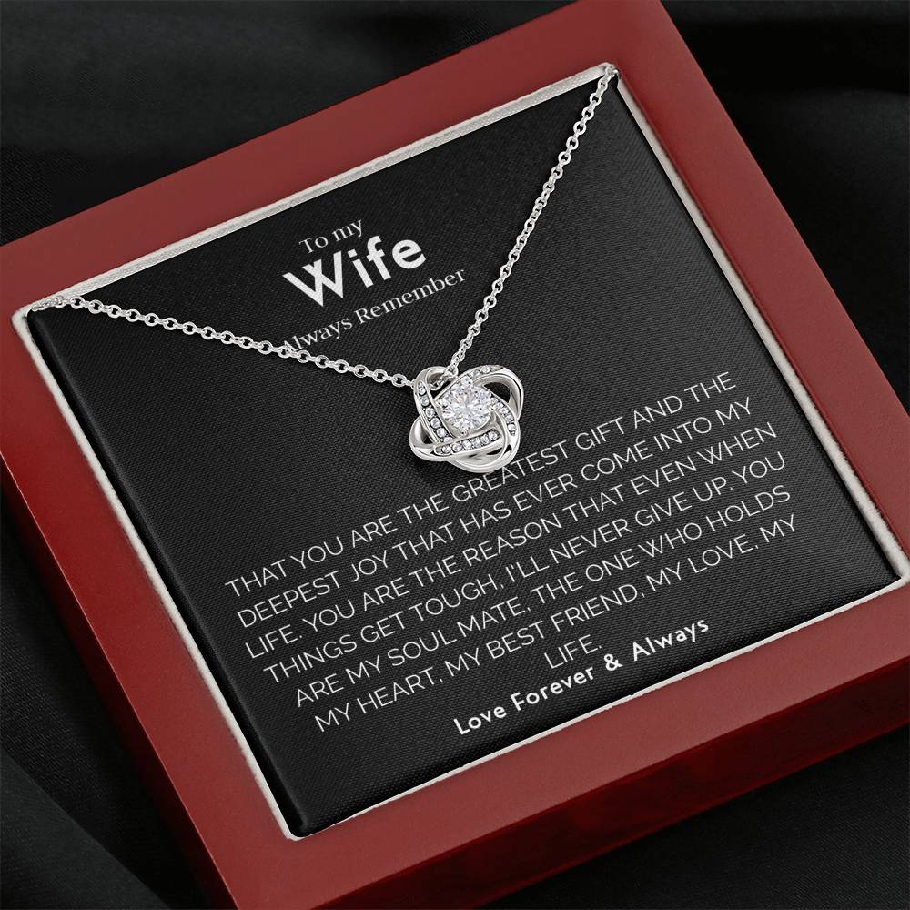 To My Wife Necklace - Anniversary, Birthday, Christmas Gift for Wife, Necklace for Wife, Gift for Wife Birthday T-0026