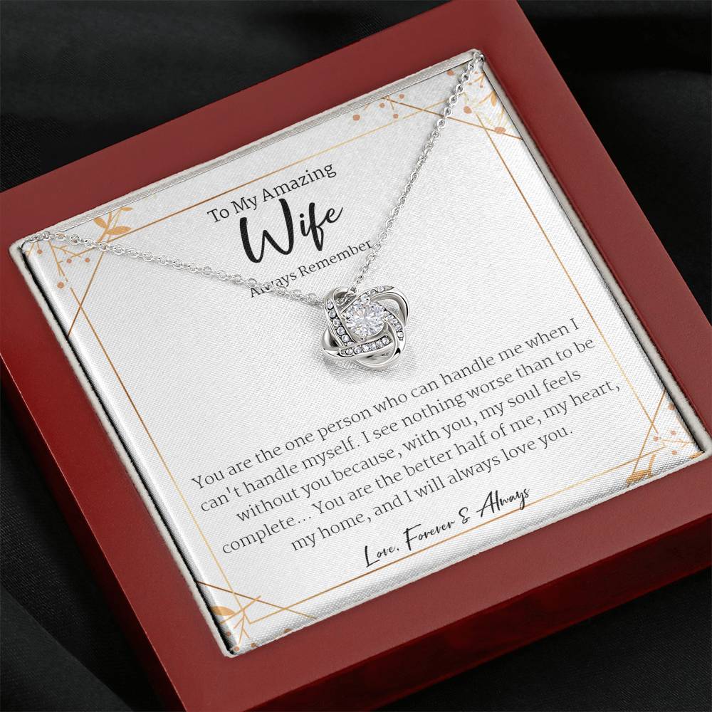 Gift for Wife, To My Wife Necklace, Anniversary Gift for Wife, Birthday Gift for Wife, Necklace for Wife, Gift for Wife Birthday