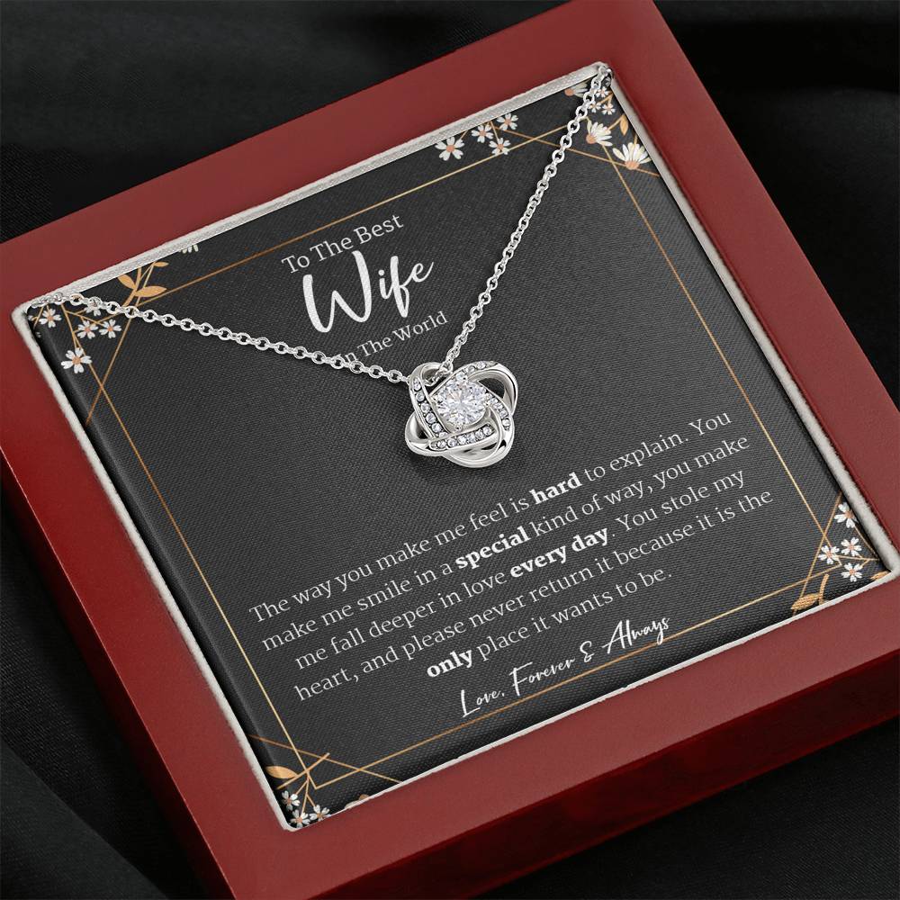 To my wife necklace with love jewelry anniversary gift for wife birthday gift for woman gift for girlfriend gift for mom gift for sister her