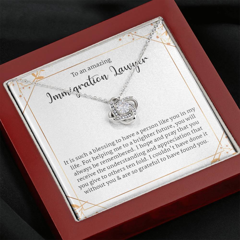 Immigration Lawyer Gift, Thank You Gift Necklace