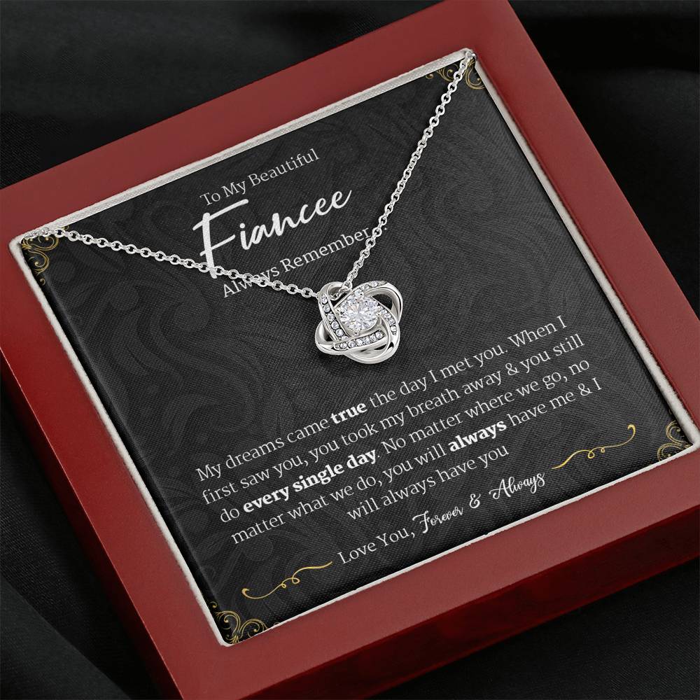To My Fiancee Necklace, Bride to be Gift, Romantic Fiancee Jewelry, Necklace for Fiancee, Engagement Gift For Her, Future Wife Birthday Gift