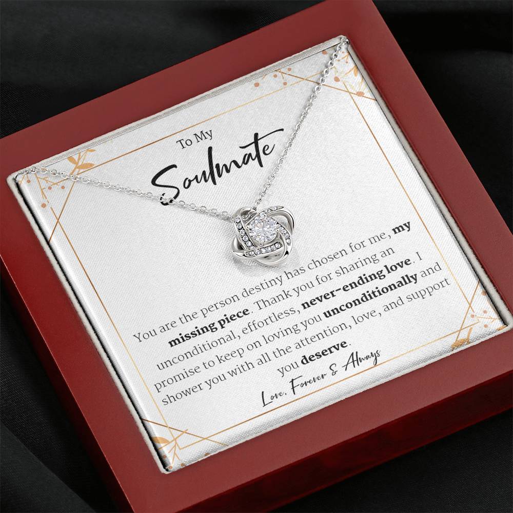 To My Soulmate Necklace, Soulmate Gift, Soulmate Jewelry, Jewelry Gift For Her, Gift For Soulmate, Love Necklace Gifts For Her, Anniversary