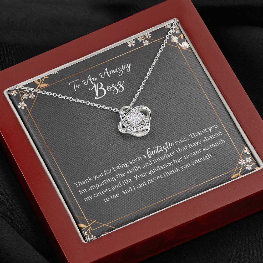 Boss Appreciation Gift, Female Boss Thank You, Boss Lady, Boss Gifts For Women, Love Knot Necklace