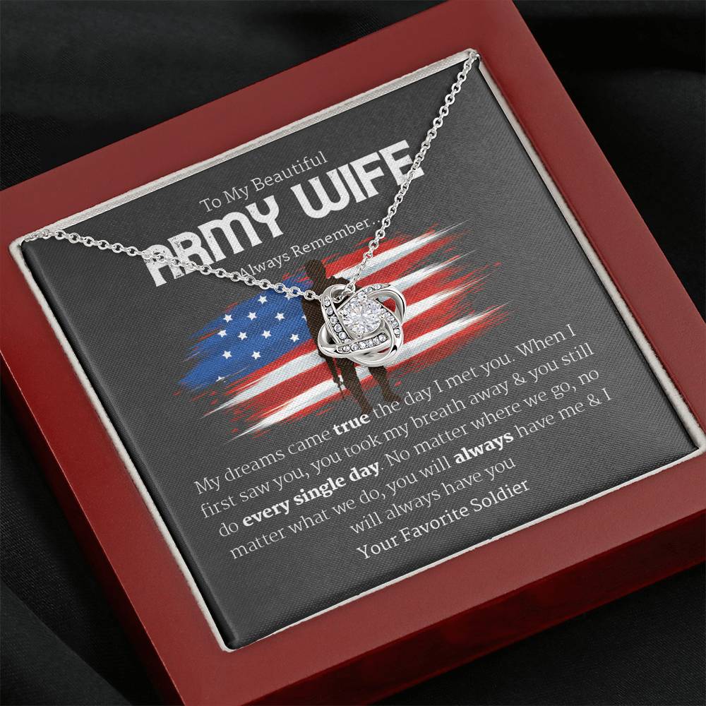 Deployment Gift For Military Wife, Mother's Day Gift For Army Wife, Husband To Wife Gifts, Navy Wife Necklace, US Air Force Wife, USMC Wife