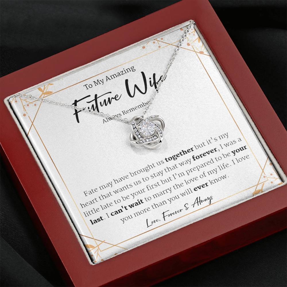 100.0100 future wife wait to marry Love Knot Template